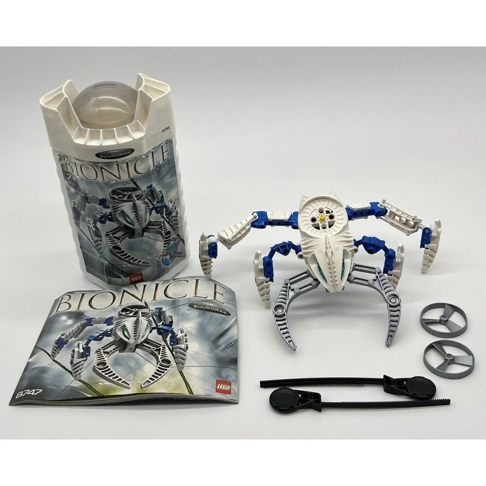 LEGO Bionicle 8747 - “ VISORAK SUUKORAK “ - Complete Build w/ 2 Rhotuka Discs